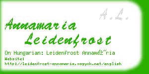 annamaria leidenfrost business card